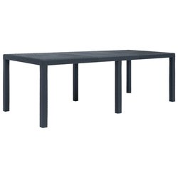 Gartentisch Anthrazit 220 x 90 x 72 cm Kunststoff...