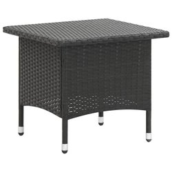 Teetisch Schwarz 50 x 50 x 47 cm Poly Rattan