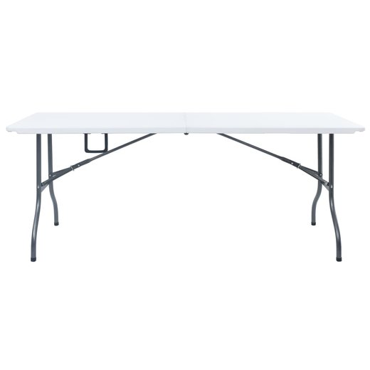 Gartentisch Klappbar Wei 180 x 72 x 72 cm HDPE