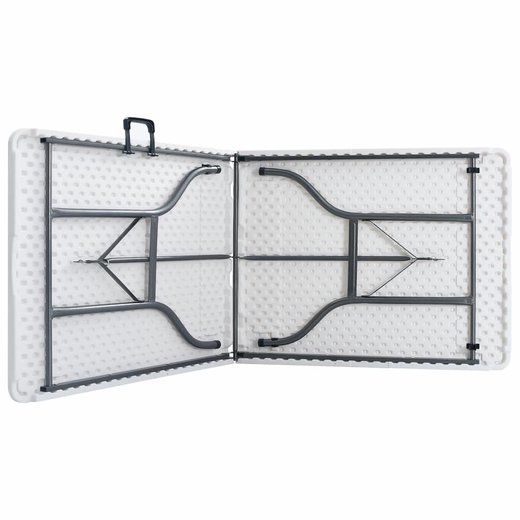 Gartentisch Klappbar Wei 180 x 72 x 72 cm HDPE
