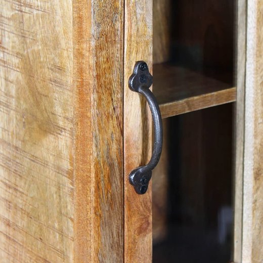 Badkommode mit Spiegel und 2 Badschrnke Massivholz Mango