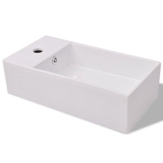 Dreiteiliges Badmbel-Set mit Waschbecken Schwarz