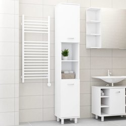Badezimmerschrank Wei 30x30x179 cm Spanplatte