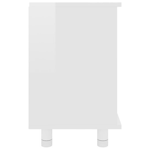Badezimmerschrank Hochglanz-Wei 60x32x53,5 cm Spanplatte