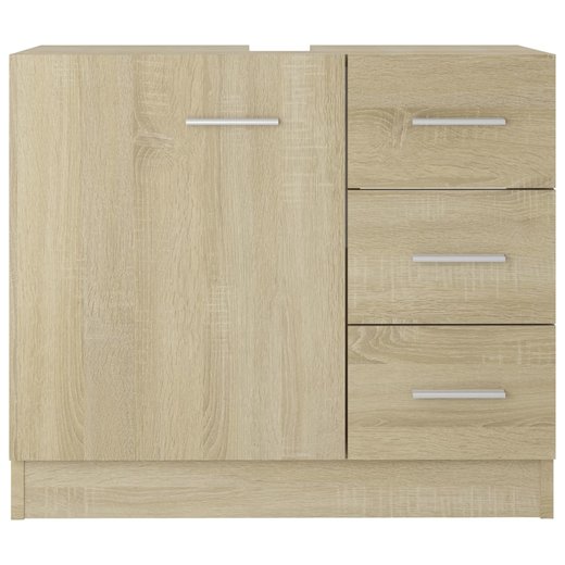 Waschbeckenunterschrank Sonoma-Eiche 63x30x54 cm Spanplatte