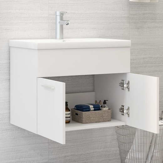 Waschbeckenunterschrank Wei 60x38,5x46 cm Spanplatte