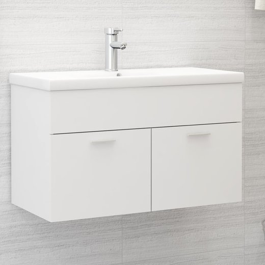 Waschbeckenunterschrank Wei 80x38,5x46 cm Spanplatte