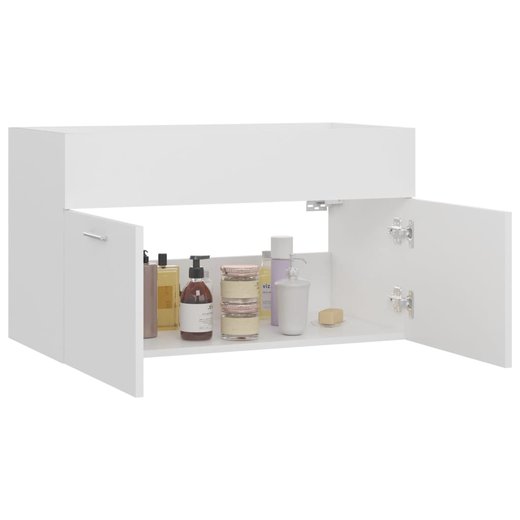 Waschbeckenunterschrank Wei 80x38,5x46 cm Spanplatte