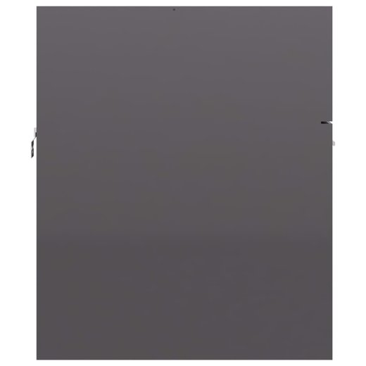 Waschbeckenunterschrank Hochglanz-Grau 80x38,5x46 cm Spanplatte