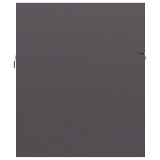 Waschbeckenunterschrank Hochglanz-Grau 90x38,5x46 cm Spanplatte