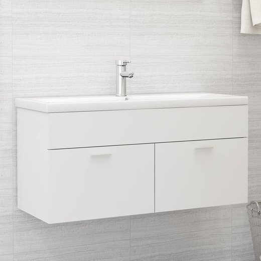 Waschbeckenunterschrank Wei 100x38,5x46 cm Spanplatte