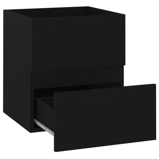 Waschbeckenunterschrank Schwarz 41x38,5x45 cm Spanplatte