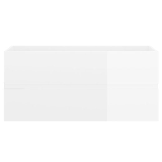 Waschbeckenunterschrank Hochglanz-Wei� 100x38,5x45cm Spanplatte