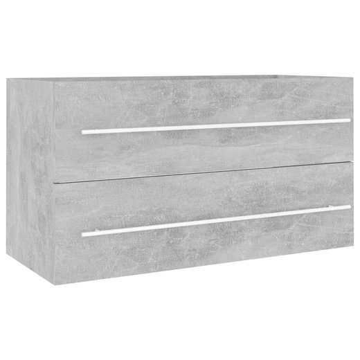 2-tlg. Badmbel-Set Betongrau Spanplatte
