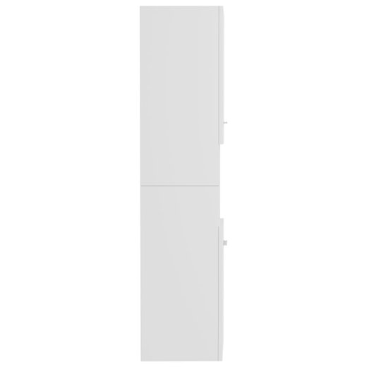 Badezimmerschrank Hochglanz-Wei 30x30x130 cm Spanplatte