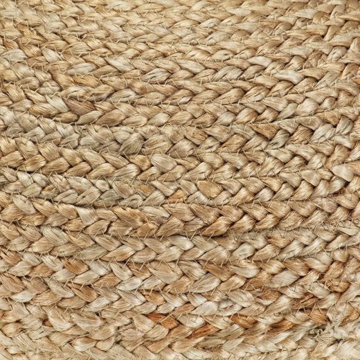 Handgefertigter Sitzpuff Grau 40 x 45 cm Jute