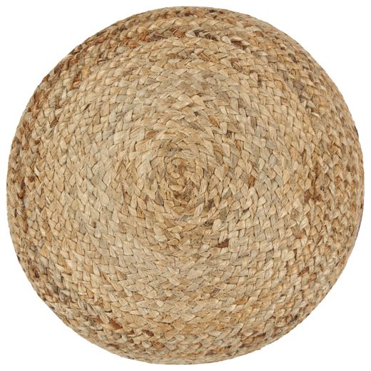 Handgefertigter Sitzpuff Olivgrn 40 x 45 cm Jute