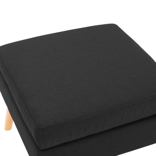 Fuhocker Schwarz Stoff