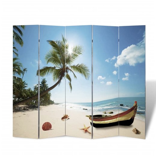 Raumteiler klappbar 200 x 170 cm Strand
