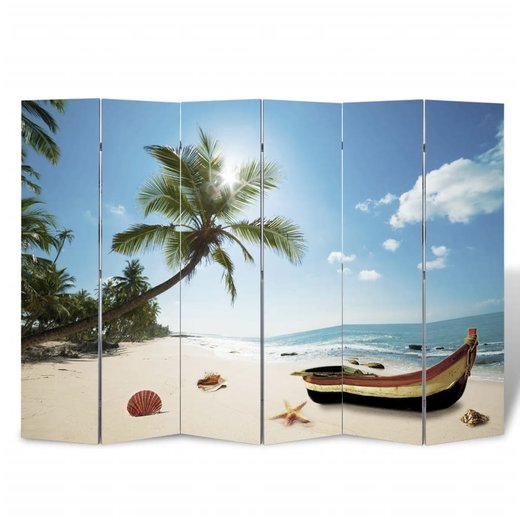 Raumteiler klappbar 240 x 170 cm Strand
