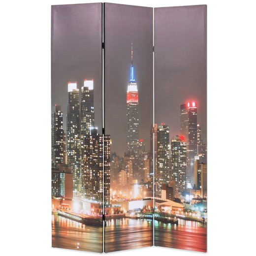 Raumteiler klappbar 120 x 170 cm New York bei Nacht
