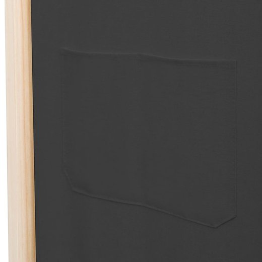 4-teiliger Raumteiler Grau 160 x 170 x 4 cm Stoff