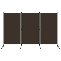 3-tlg. Raumteiler Braun 260x180 cm