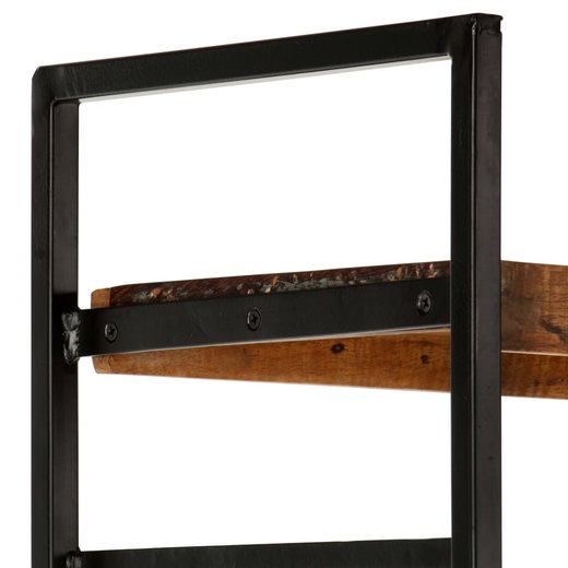 Bcherregal 4 Ebenen 124x30x180 cm Altholz Massiv