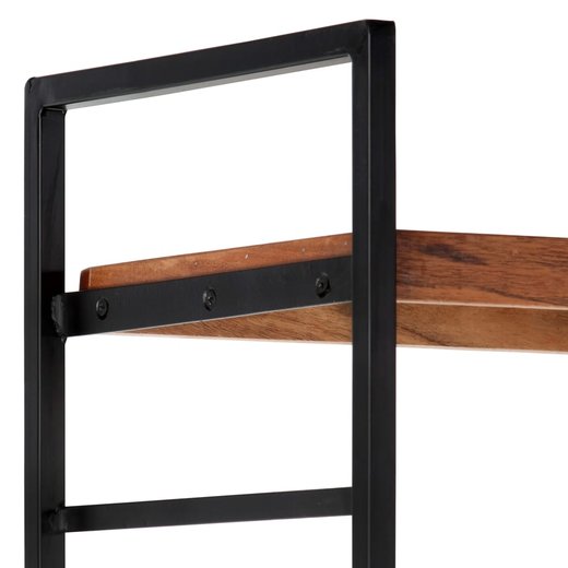 Bcherregal 4 Etagen 124x30x180 cm Massivholz Akazie