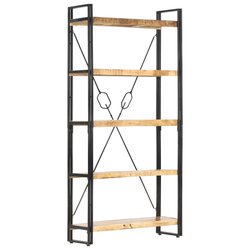 Bcherregal 5 Fcher 90 x 30 x 180 cm Mango Massivholz