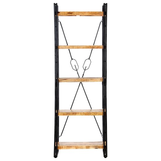 Bcherregal 5 Fcher 60 x 30 x 180 cm Mango Massivholz
