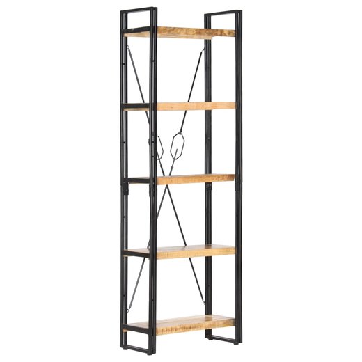 Bcherregal 5 Fcher 60 x 30 x 180 cm Mango Massivholz