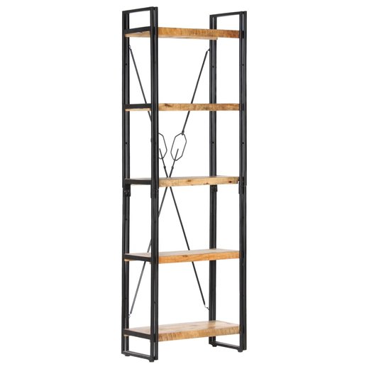 Bcherregal 5 Fcher 60 x 30 x 180 cm Mango Massivholz