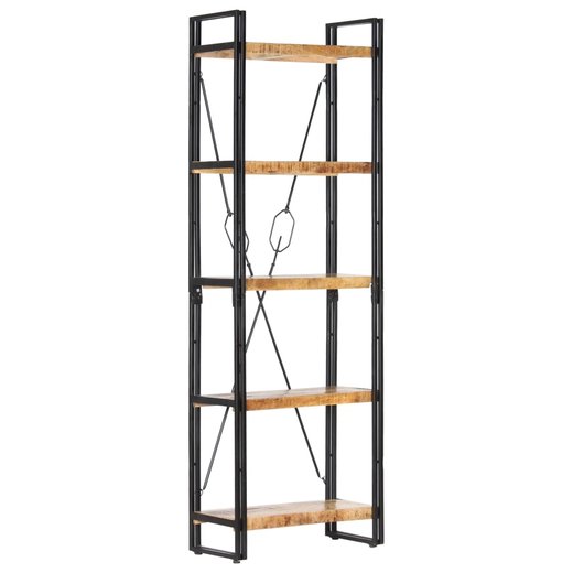 Bcherregal 5 Fcher 60 x 30 x 180 cm Mango Massivholz