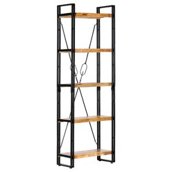 Bcherregal 5 Fcher 60 x 30 x 180 cm Mango Massivholz