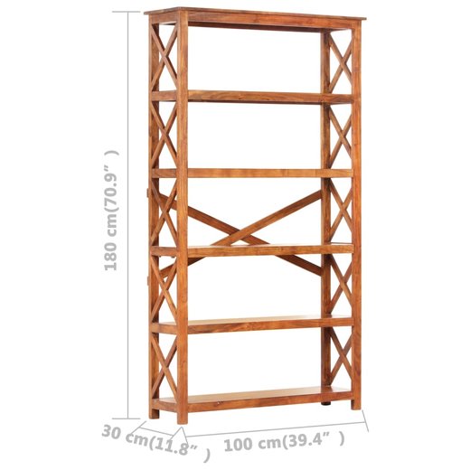 Bcherregal 100x30x180 cm Akazie Massivholz Palisander-Finish