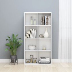 Bcherregal/Sideboard Hochglanz-Wei 6630130 cm Spanplatte