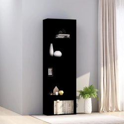 Bcherregal 5 Fcher Schwarz 60 x 30 x 189 cm Spanplatte