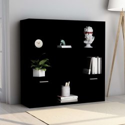 Bcherregal Schwarz 98 x 30 x 98 cm Spanplatte