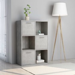 Lagerschrank Betongrau 60 x 29,5 x 90 cm Spanplatte