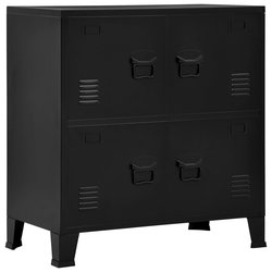 Aktenschrank mit 4 Tren Industriell Schwarz 754080 cm...