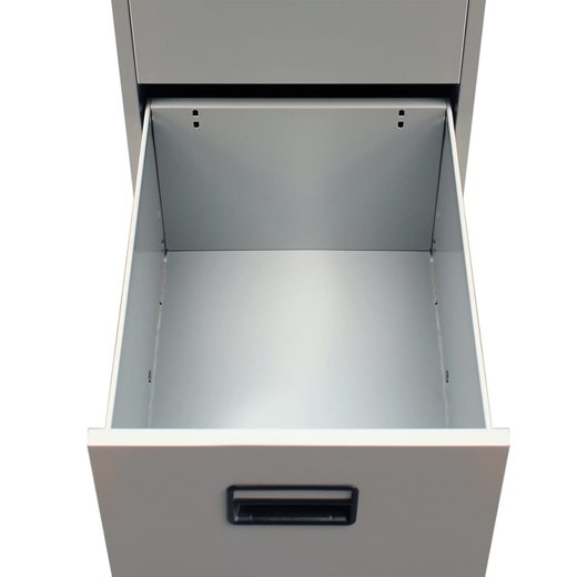 Registerschrank mit 3 Schubladen Grau 102,5 cm Stahl