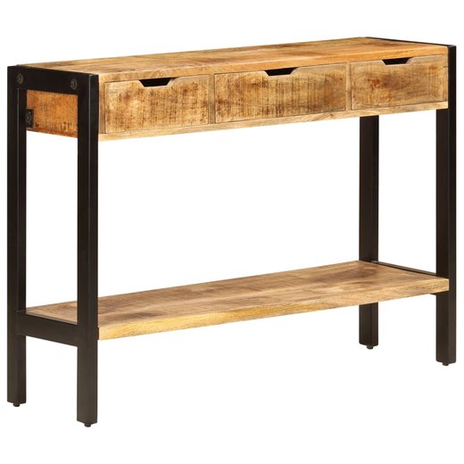 Sideboard mit 3 Schubladen 110 x 35 x 75 cm Massivholz Mango