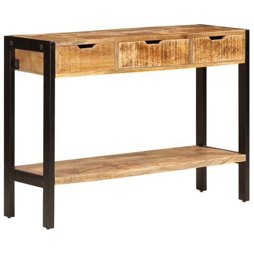 Sideboard mit 3 Schubladen 110 x 35 x 75 cm Massivholz Mango