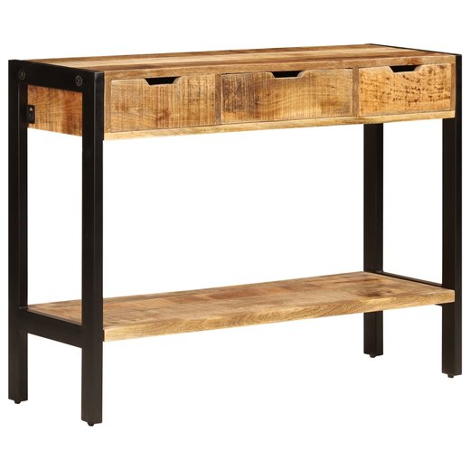 Sideboard mit 3 Schubladen 110 x 35 x 75 cm Massivholz Mango