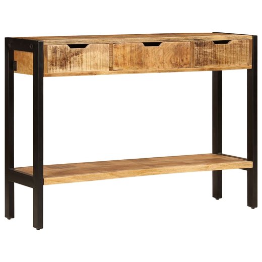 Sideboard mit 3 Schubladen 110 x 35 x 75 cm Massivholz Mango