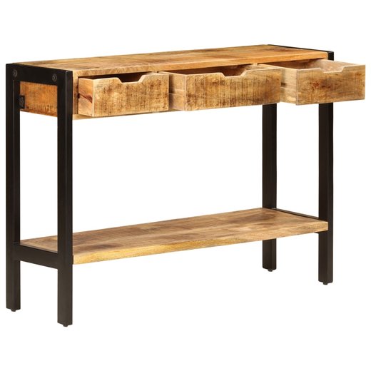 Sideboard mit 3 Schubladen 110 x 35 x 75 cm Massivholz Mango