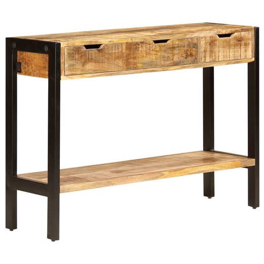 Sideboard mit 3 Schubladen 110 x 35 x 75 cm Massivholz Mango