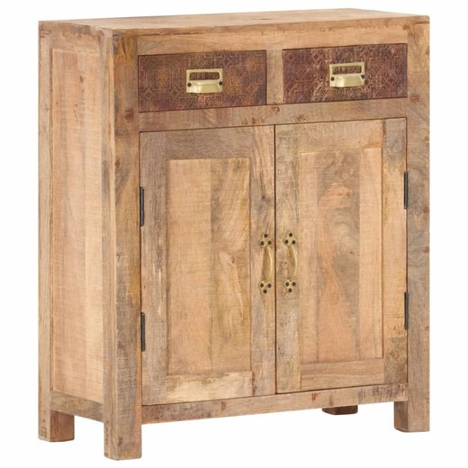 Sideboard 65 x 30 x 75 cm Massives Raues Mangoholz
