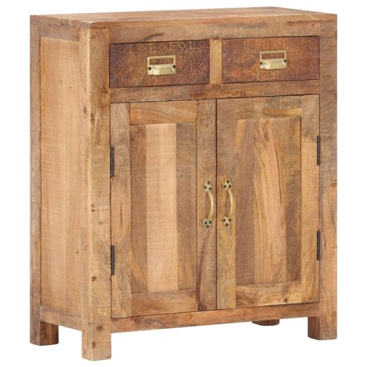 Sideboard 65 x 30 x 75 cm Massives Raues Mangoholz